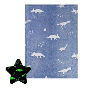Blanket Throw Dinosaur Glow in the Dark Kids 50 x 60 inch Boys Girls Adult D2
